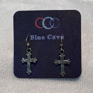 Sterling Silver Cross Earrings